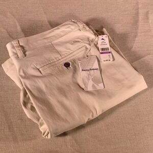 Tommy Bahama Boracay Shorts Men 38 Bleached Sand Beige Cotton Tencel TR11544 NEW